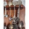 Image 19 : A Large Lot Of Souvenir Spoons Silver, Silverplated And Pewter With Enamels Assorted