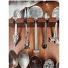 Image 20 : A Large Lot Of Souvenir Spoons Silver, Silverplated And Pewter With Enamels Assorted