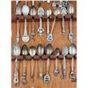 Image 3 : A Large Lot Of Souvenir Spoons Silver, Silverplated And Pewter With Enamels Assorted