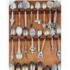 Image 4 : A Large Lot Of Souvenir Spoons Silver, Silverplated And Pewter With Enamels Assorted