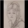 Image 2 : Large Portrait Ink Drawing Artist Signed Vivian Bojum Nabb 1963
