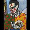 Image 2 : Signed "Johnson" Acrylic On Canvas Clown Painting