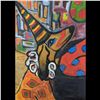 Image 4 : Signed "Johnson" Acrylic On Canvas Clown Painting