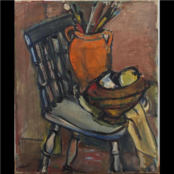 Signed "Mirell" Acrylic On Canvas Still-Life Painting