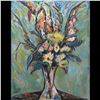 Image 1 : Signed "Mirell" Acrylic On Canvas Still-Life Floral Painting