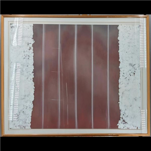 Large Framed Mixed Media Painting, Signed Ilana Schenker