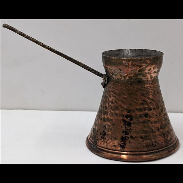 Vintage Turkish Hammered Copper Coffee Pot