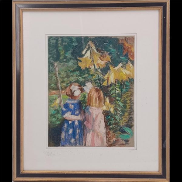 Artist Signed 'Murray' Chalk Pastel Drawing