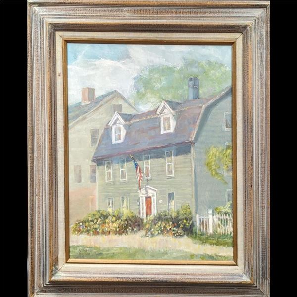 Signed Chris Benvie (American, 1919-1995) Acrylic On Board Impressionist Scenic Painting