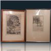 Image 1 : Pair Of Etchings "Eucalyptus Tree" By W.R. Locke & "Strand-On-The-Green, London" By A. Hugh Fisher