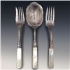 Image 1 : 3-Piece Sterling Silver Serving Utensils With Mother Of Pearl Handles