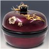 Image 1 : A Fine Vintage Japanese Red Lacquered Lidded Box
