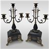 Image 1 : Pair Of 19th C Candelabras From Clock Set