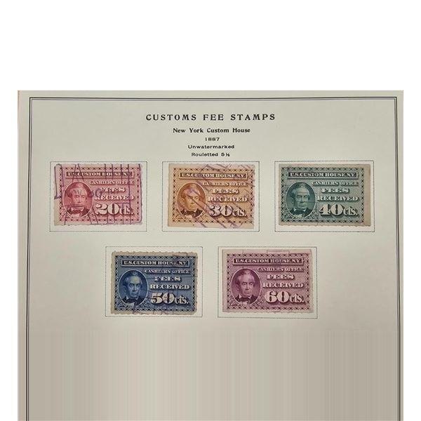 Grouping Of 5 Antique U.S Stamps PLEASE SEE PHOTOS