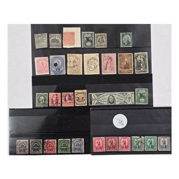 Grouping Of 30 Antique U.S Stamps PLEASE SEE PHOTOS