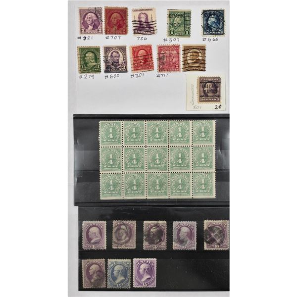 Grouping Of 34 U.S Postage Stamps See Pics