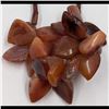 Image 2 : A String Of Vintage Polished Carnelian Beads Of Different Sizes
