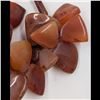 Image 9 : A String Of Vintage Polished Carnelian Beads Of Different Sizes