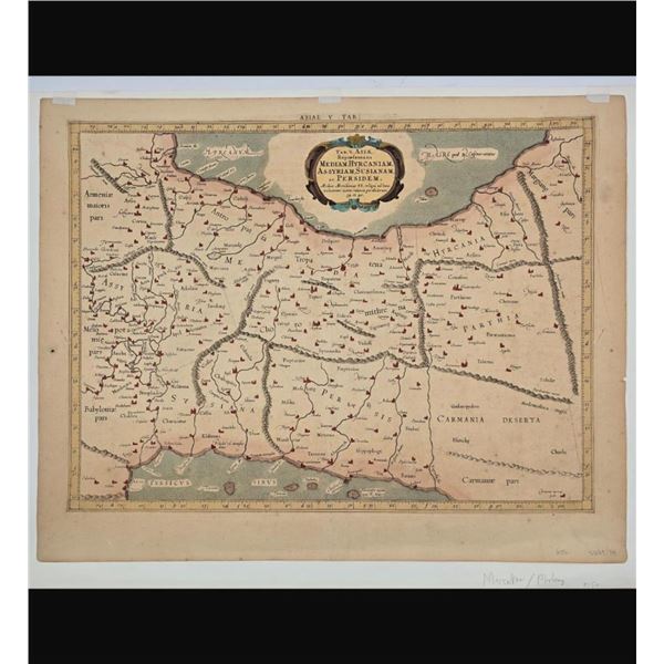Antique Colored Map Of The Middle East