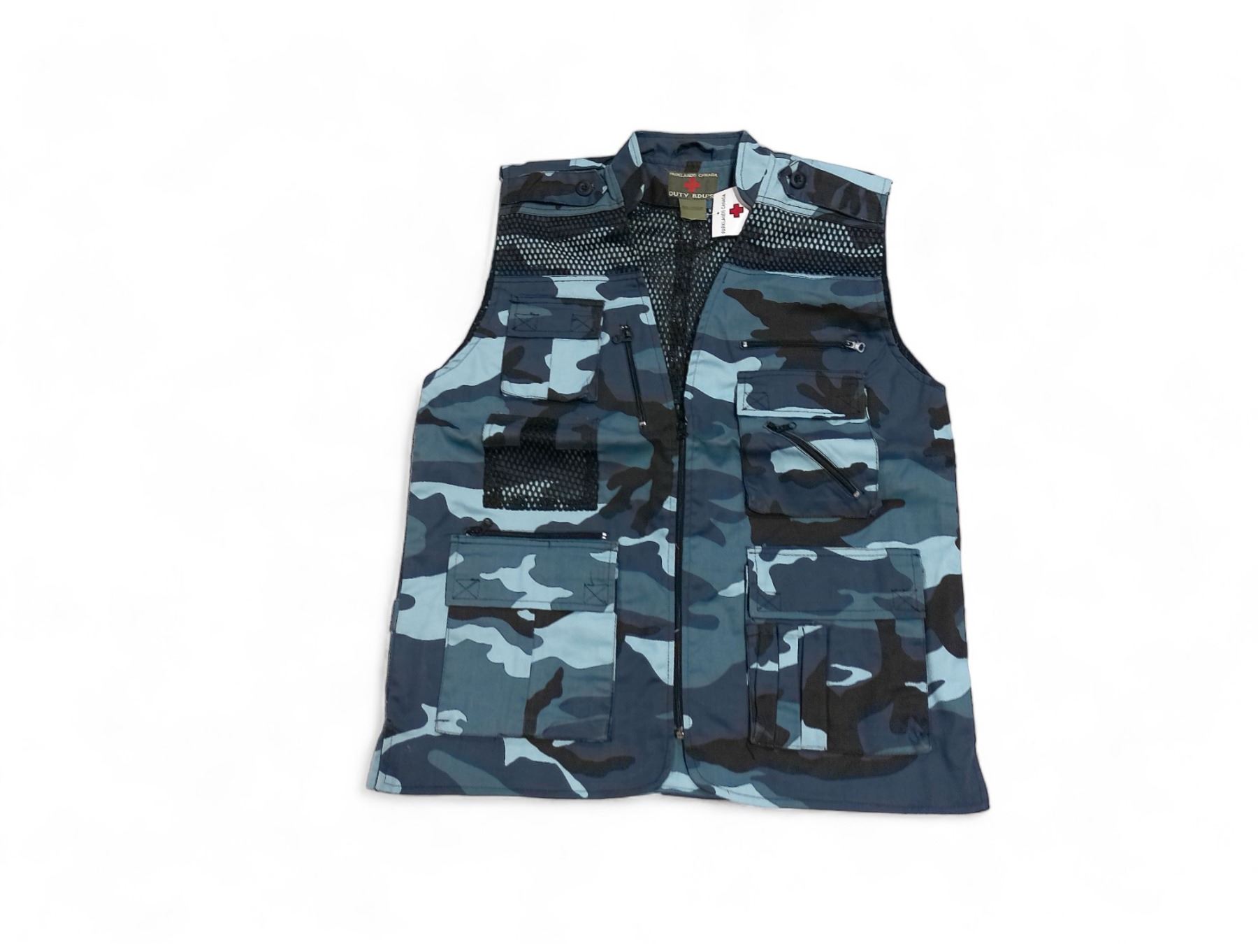 2X Unlined Deluxe Ranger Vest Sky Blue Camo Size Small