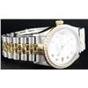Image 2 : Rolex Mens Two Tone White Dial Diamond Bezel 36MM Datejust Wristwatch