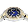 Image 5 : Rolex Ladies Quickset Two Tone Blue Vignette Diamond Datejust Wristwatch 26MM