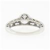 Image 7 : Parade 18k White Gold Bezel Set .87 ctw Diamond Solitaire Milgrain Open Work Rin