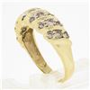 Image 8 : 10k Yellow Gold 0.84 ctw Fancy Light Champagne Round Diamond Scalloped Band Ring