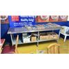 Image 1 : STAINLESS STEEL 2 TIER COMMERCIAL PREPARATION TABLE 96"W X 29.5"D X 36"H
