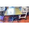 Image 3 : 2 VINTAGE YELLOW TOP SILVER METAL BASE CAFE TABLE 36"W X 36"D X 30"H