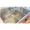 Image 2 : STAINLESS STEEL 3 BAY COMMERCIAL WASH SINK 90"W X 28"D X 44"H