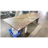 Image 1 : MARBLE 108"W X 42"D X 33.5"H COMMERCIAL DOUGH PREPARATION TABLE