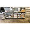 Image 1 : STAINLESS STEEL 2 TIER PREPARATION TABLE 96"W X 24"D X 35.5"H
