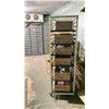 Image 1 : 20 SECTION COMMERCIAL MOBILE BAKERS RACK WITH ASSORTED BAKING SHEETS
