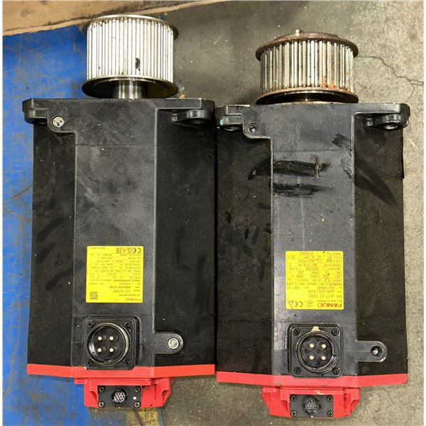 (2) Fanuc #A06B-0247-B100 AC Servo Motor w/Pulsecoder #A860-2000-T301