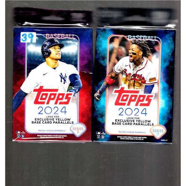 2 Count: '24 Topps Series 1 & 2 Baseball Hanger Boxes