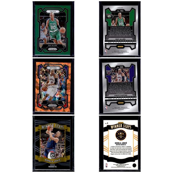 Ray Allen Green Prizm, Vince Carter Orange Ice, Jokic Winner Stays