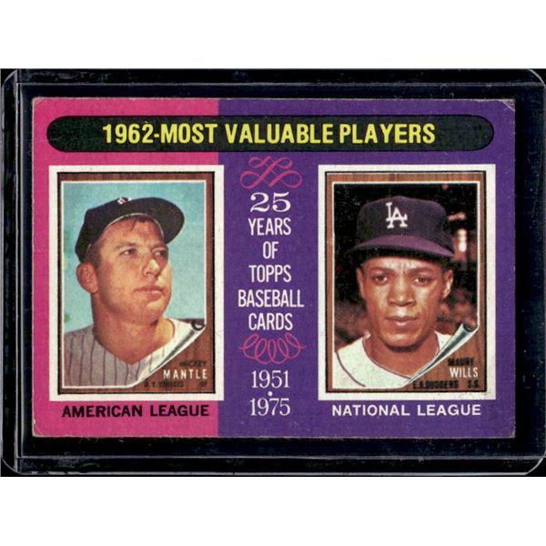 1975 Topps 1962 MVPs Mantle/Willis #200