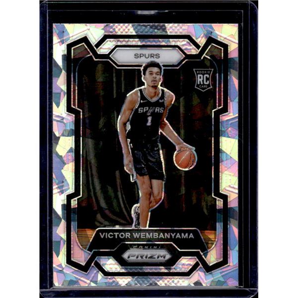 Victor Wembanyama Cracked Ice Rookie Card 2023-24 Panini Prizm #136