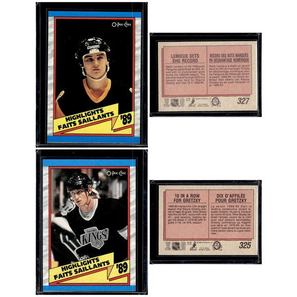 Lemieux & Gretzky 1990 Bilingual Highlights '89 Cards