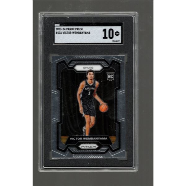 Victor Wembanyama Panini Prizm RC #136 SGC 10