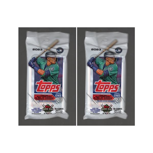 2 Count: 2023 Topps Series 1 Baseball Value Fat Packs