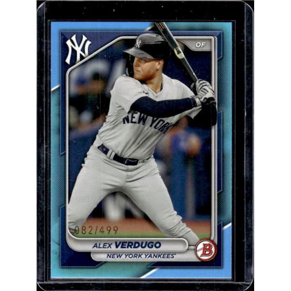 Alex Verdugo Sky Blue /499 2024 Bowman Paper #88