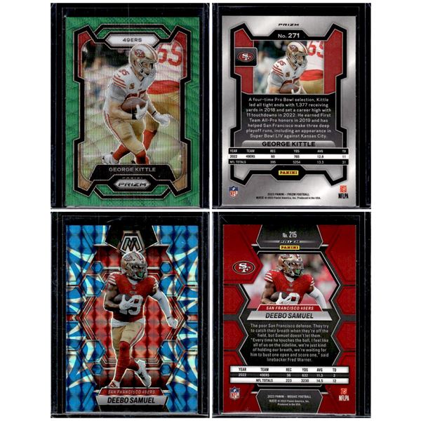 George Kittle Green Wave Prizm & Deebo Samuel Blue Reactive