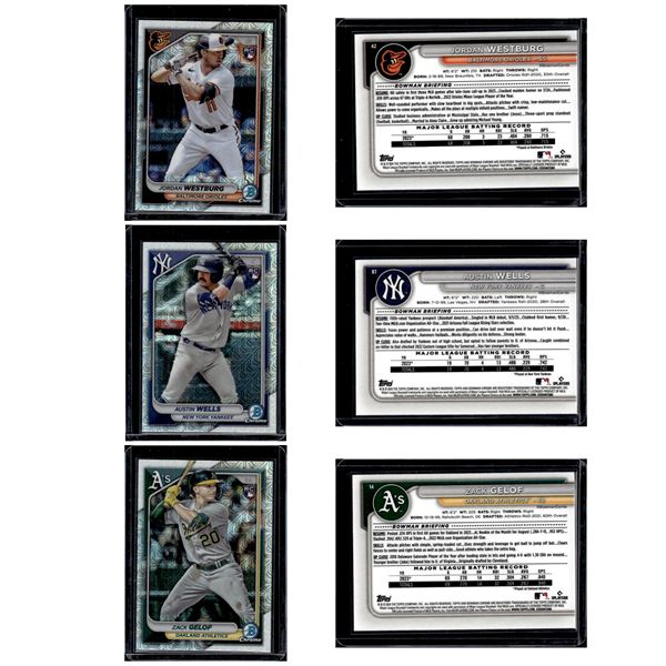 2024 Bowman Chrome Mega Box Mojo RCs Westburg, Wells, Gelof