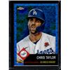 Image 1 : Chris Taylor Blue Mini Diamond Refractor /199 2022 Topps Chrome #482