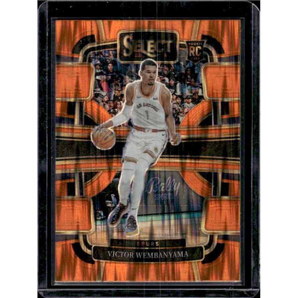 Victor Wembanyama Select Orange Flash Prizm RC #87