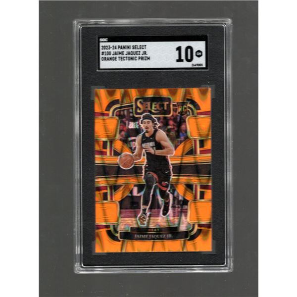 Jaime Jaquez Jr. Orange Tectonic Prizm RC #100 SGC 10