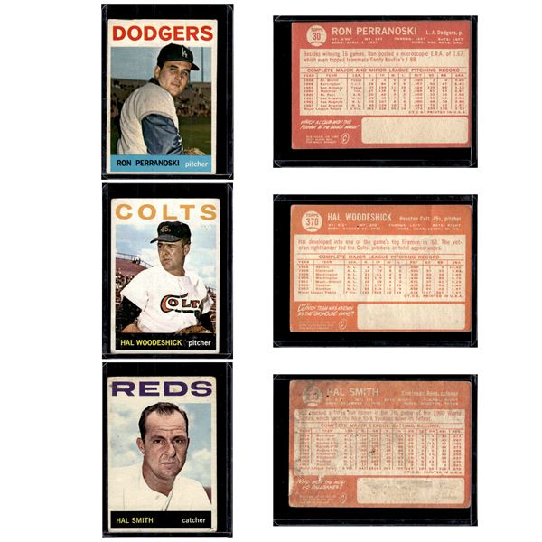 Lot of 3 1964 Topps Baseball Cards