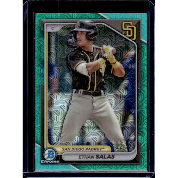 Ethan Salas Aqua Mojo Refractor /125 2024 Bowman Chrome #BCP-102